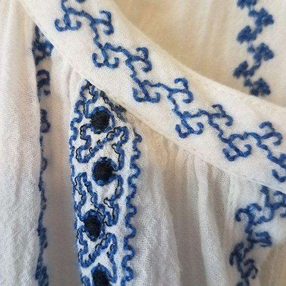 Joie Gauge Boho Festival Embroidered Tassel Top - Picture 7 of 8